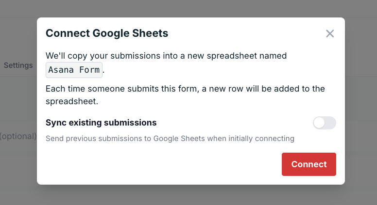 Sync existing submissions to Google Sheets