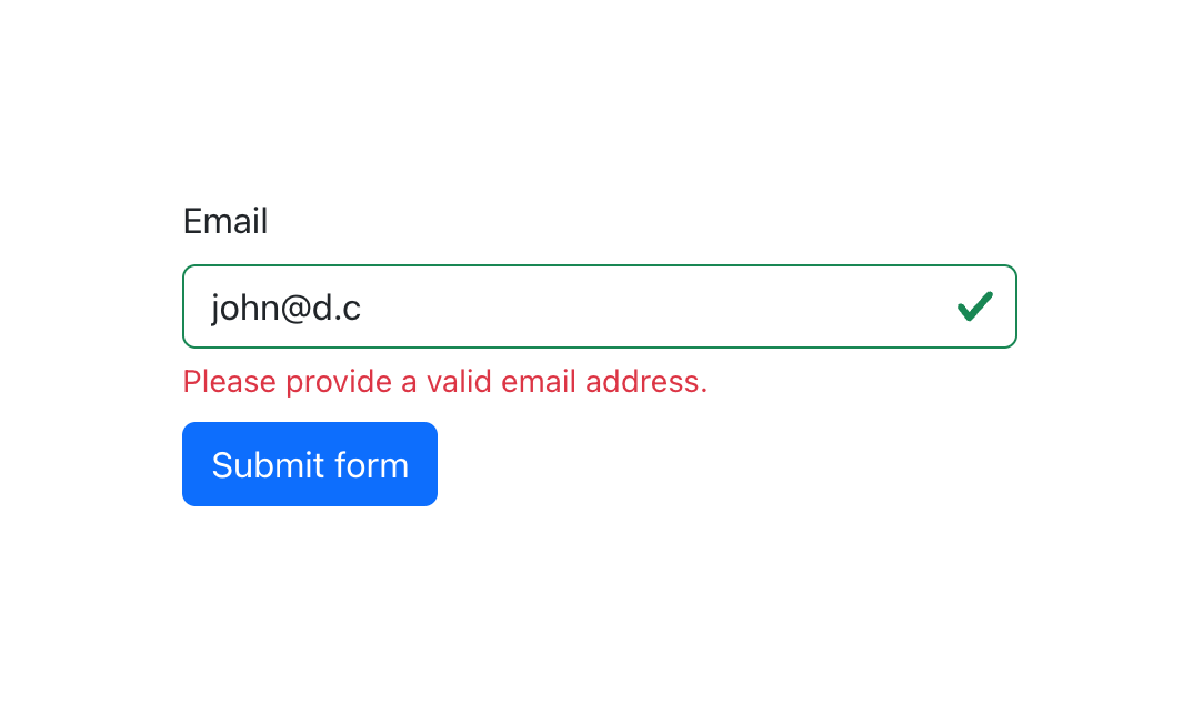 Server-side validation error