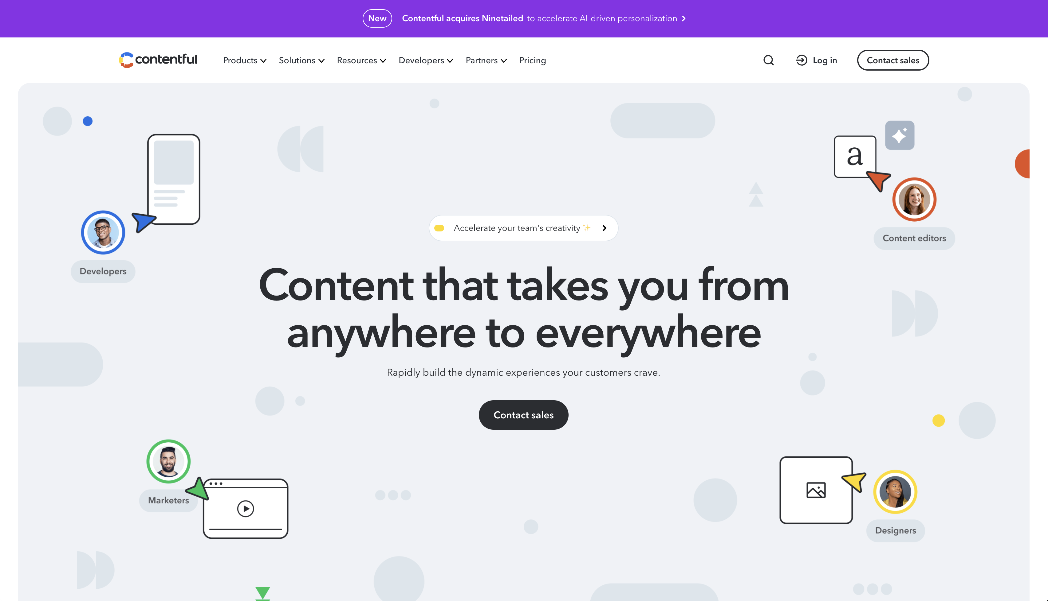 Contentful homepage