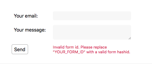 React form submit error
