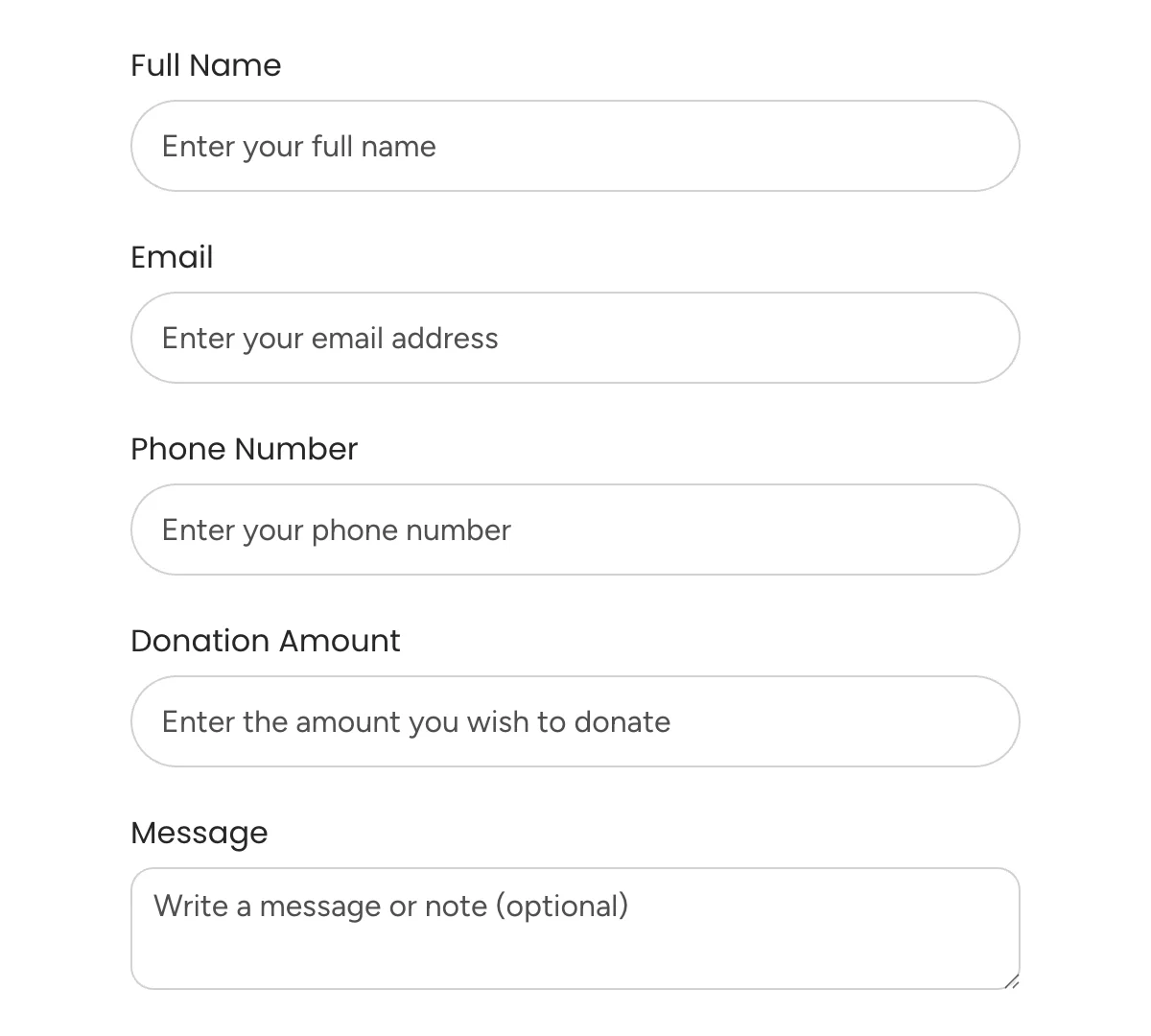 Preview of Charity Donation Form