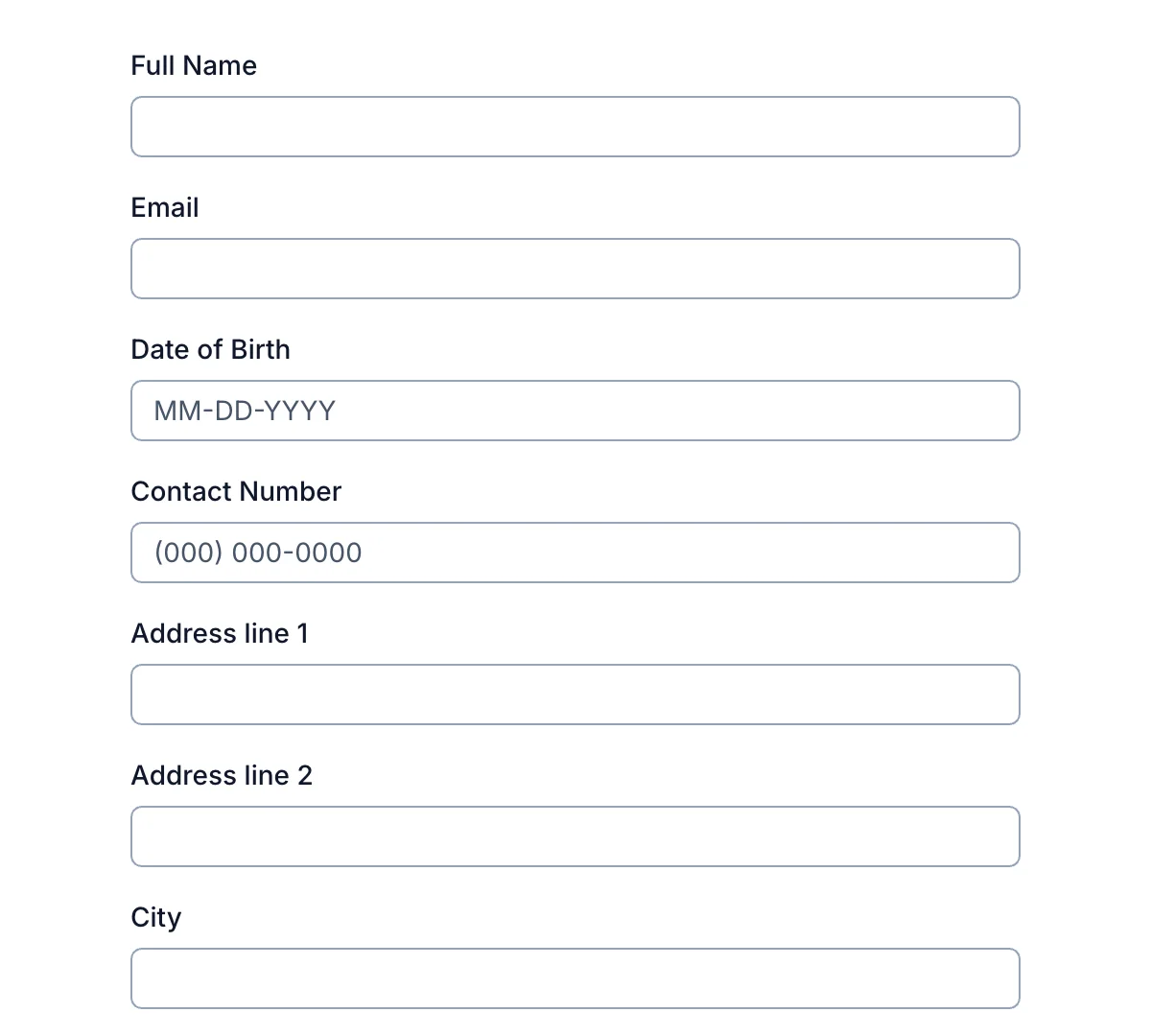 Preview of Warranty Registration Form