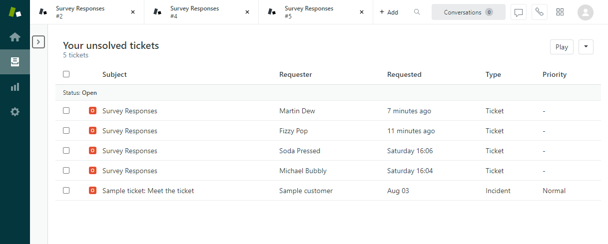 zendesk unsolved ticket queue